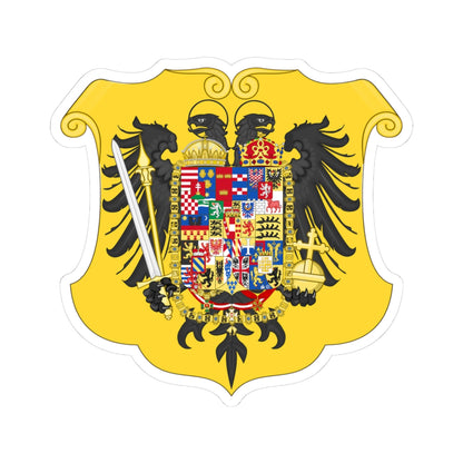 Arms of Leopold II and Francis II Holy Roman Emperors-Or shield variant (Spain) (Coat of Arms) STICKER Vinyl Kiss-Cut Decal