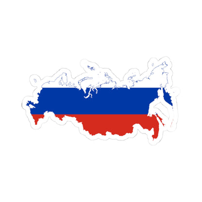 Flag-map of Russia version 2 (Russia) STICKER Vinyl Kiss-Cut Decal