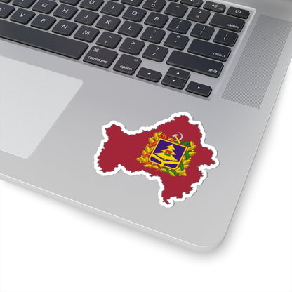 Flag map of Bryansk Oblast (Russia) STICKER Vinyl Kiss-Cut Decal