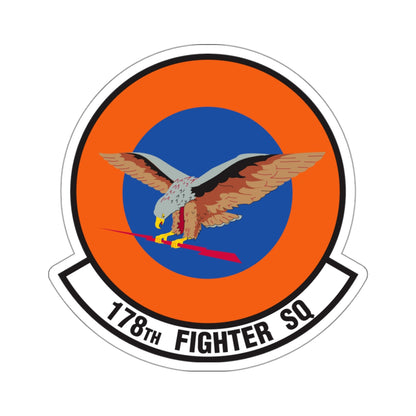 178 Fighter Squadron (U.S. Air Force) STICKER Vinyl Kiss-Cut Decal-3" × 3"-White-The Sticker Space