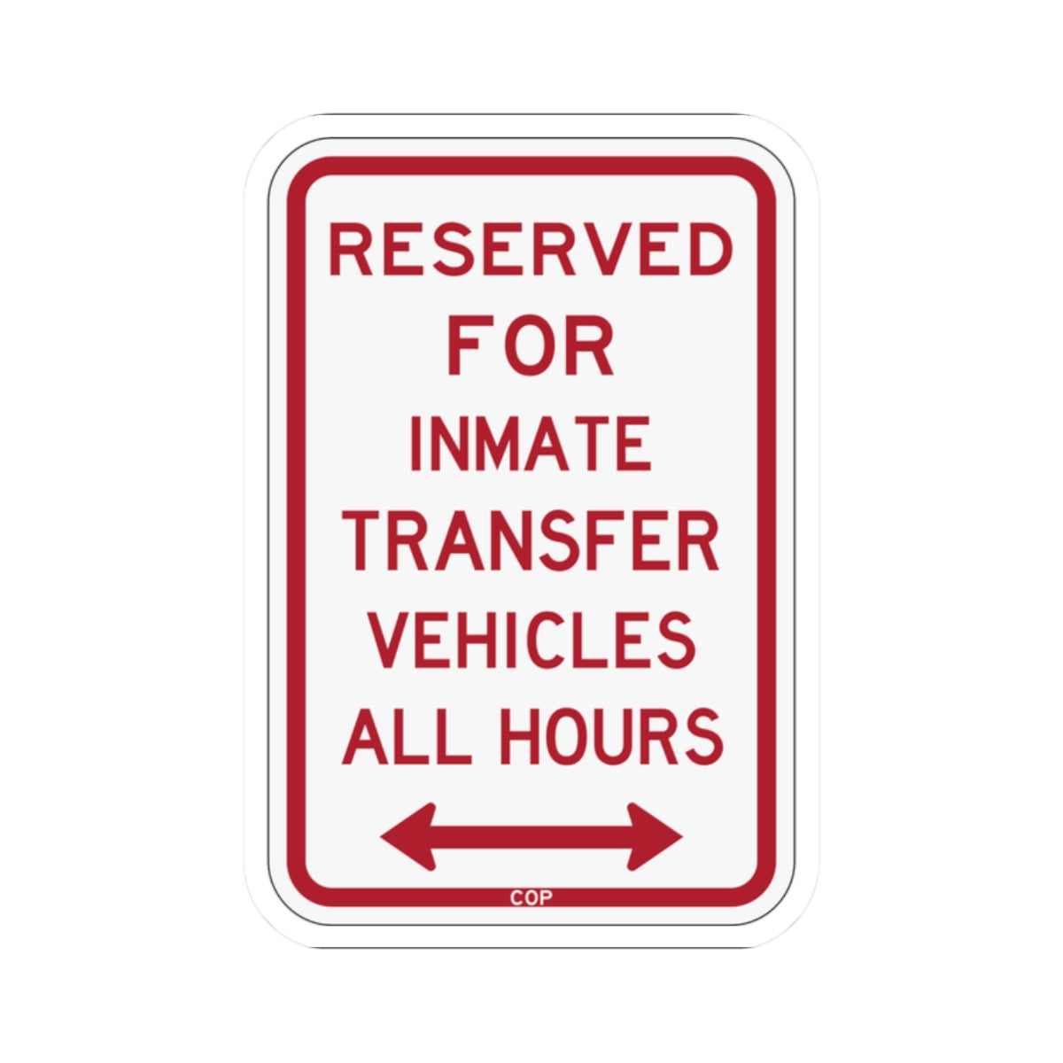 PBOT Road sign P4130D (Oregon) (Road Sign) STICKER Vinyl Kiss-Cut Decal