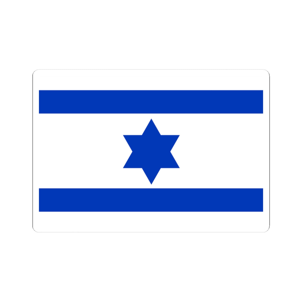 Flag of Israel 1948 3-2 (Israel) STICKER Vinyl Kiss-Cut Decal