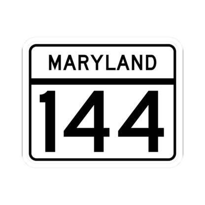 MD Route 144 (Maryland) (Road Sign) STICKER Vinyl Kiss-Cut Decal