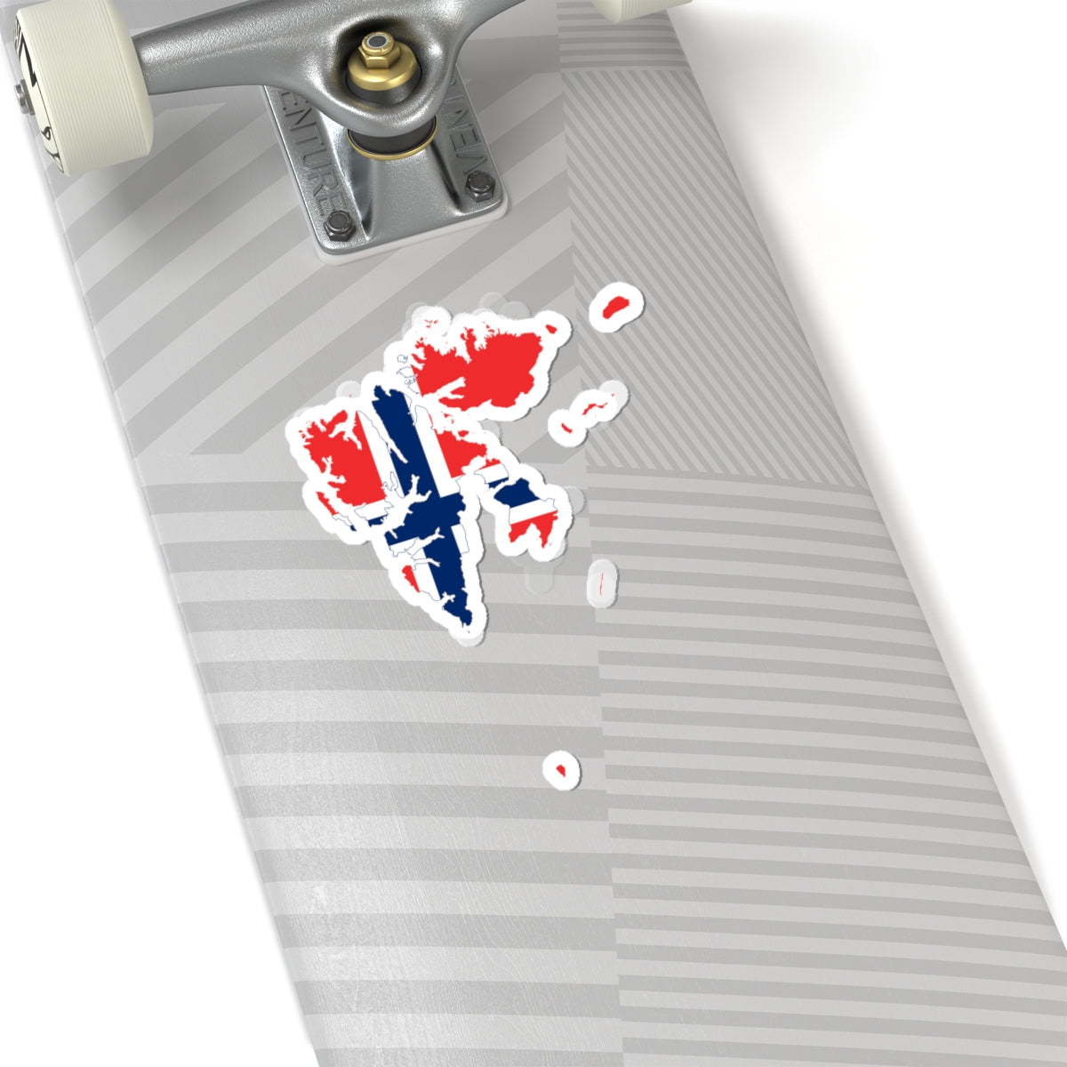 Flag-map of Svalbard (Norway) STICKER Vinyl Kiss-Cut Decal