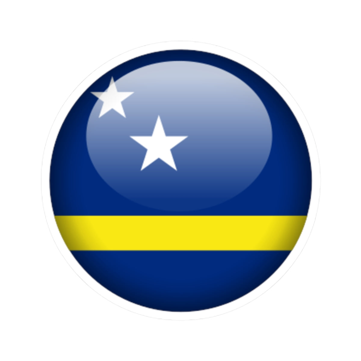 Flag orb Curaçao (Netherlands) STICKER Vinyl Kiss-Cut Decal
