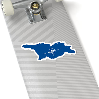 Flag map of Georgia NATO (Georgia) STICKER Vinyl Kiss-Cut Decal