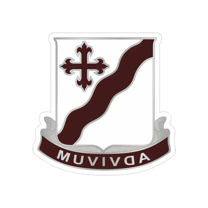 369 Medical Battalion (U.S. Army) REVERSE PRINT Transparent Die-Cut STICKER - The Sticker Space