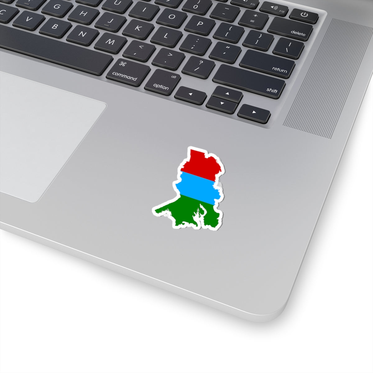 Flag map of the republic of Karelia (Russia) STICKER Vinyl Kiss-Cut Decal