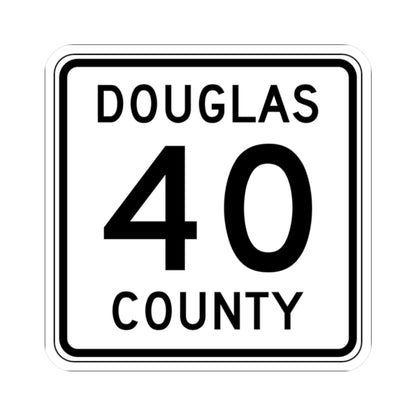 Douglas County Route 40 (Minnesota) (Road Sign) STICKER Vinyl Kiss-Cut Decal
