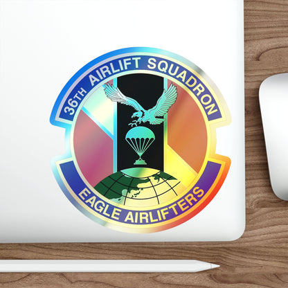 36th Airlift Squadron (U.S. Air Force) Holographic STICKER Die-Cut Vinyl Decal-The Sticker Space