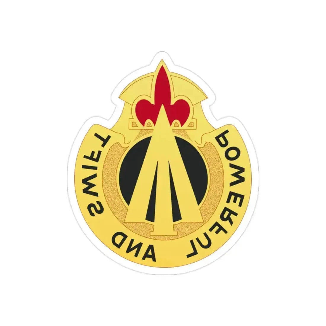 36th Artillery Group (U.S. Army) REVERSE PRINT Transparent Die-Cut STICKER 2 Inch Die-Cut Transparent - The Sticker Space