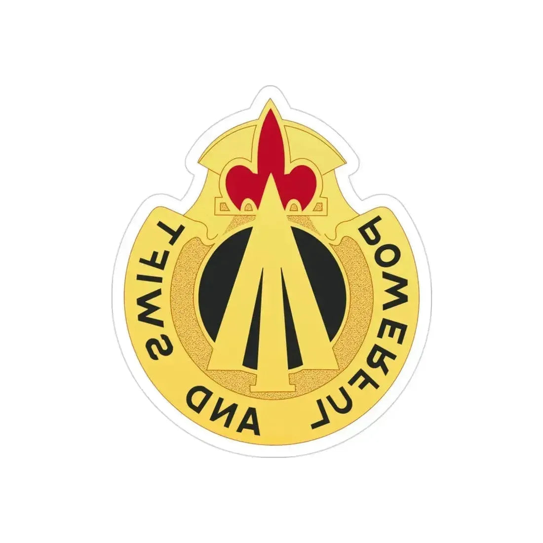 36th Artillery Group (U.S. Army) REVERSE PRINT Transparent Die-Cut STICKER 3 Inch Die-Cut Transparent - The Sticker Space
