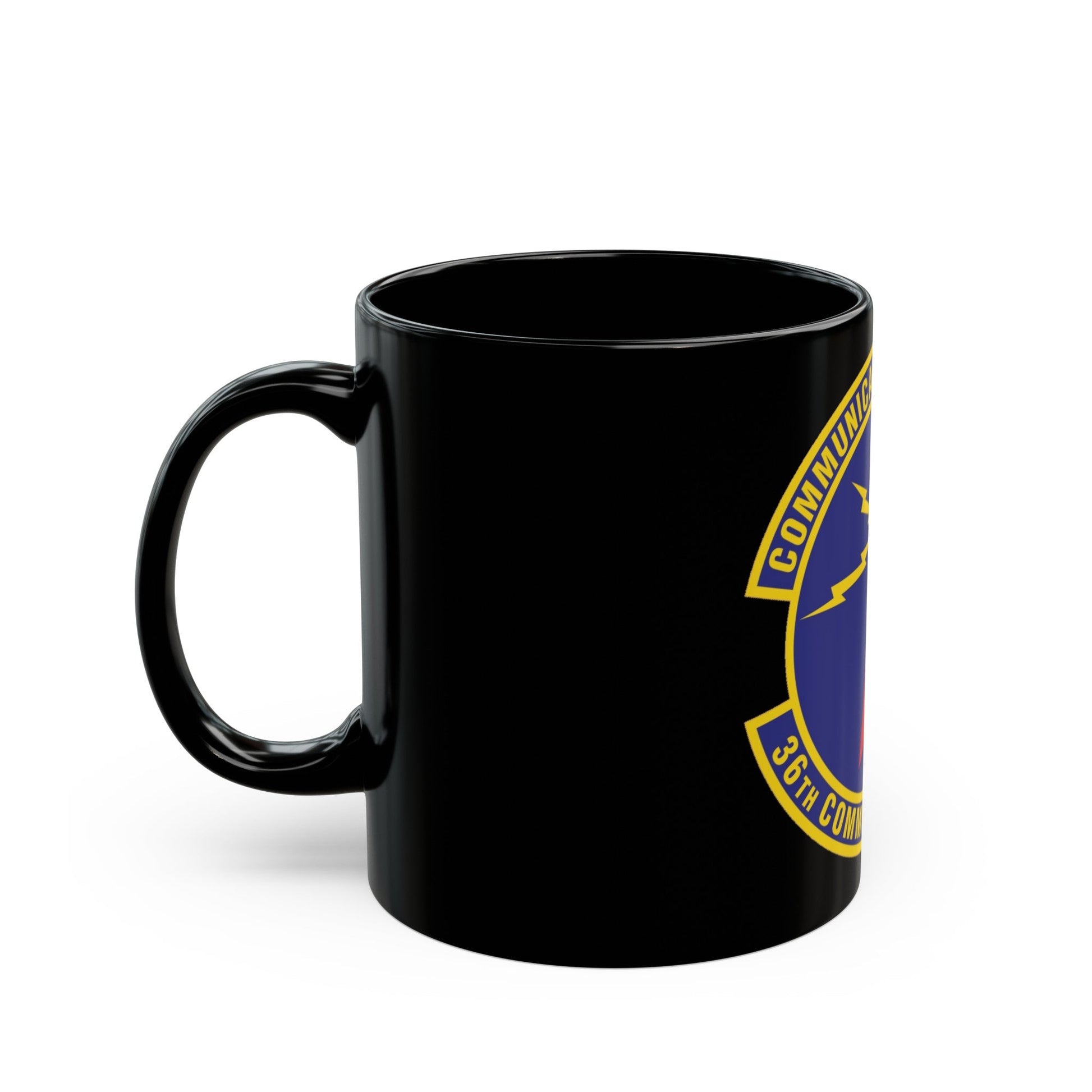 36th Communications Squadron (U.S. Air Force) Black Coffee Mug-The Sticker Space