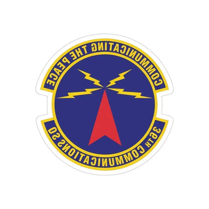 36th Communications Squadron (U.S. Air Force) REVERSE PRINT Transparent Die-Cut STICKER 6 Inch Die-Cut Transparent - The Sticker Space
