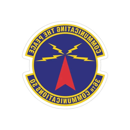 36th Communications Squadron (U.S. Air Force) REVERSE PRINT Transparent Die-Cut STICKER 6 Inch Die-Cut Transparent - The Sticker Space