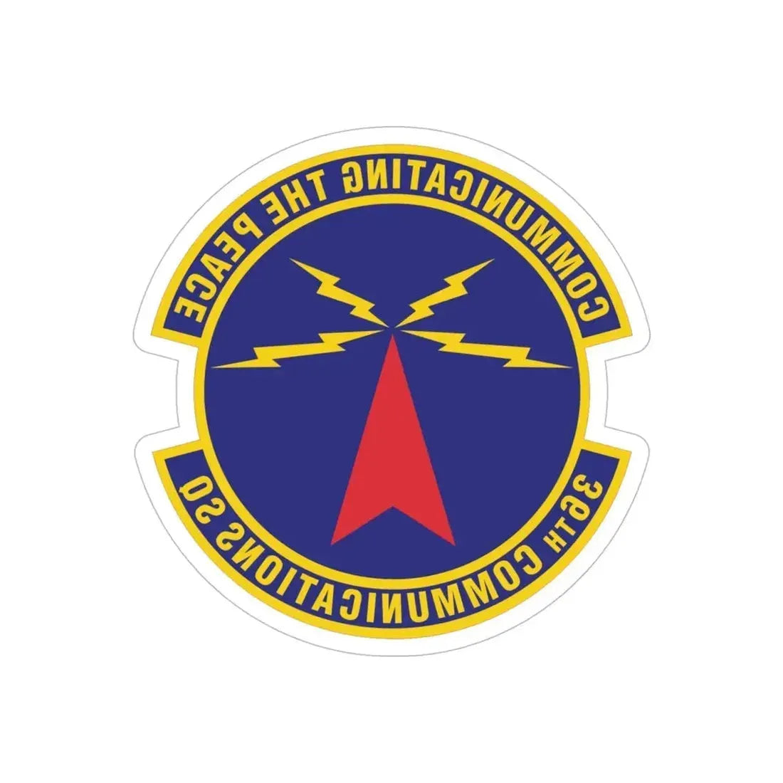36th Communications Squadron (U.S. Air Force) REVERSE PRINT Transparent Die-Cut STICKER - The Sticker Space