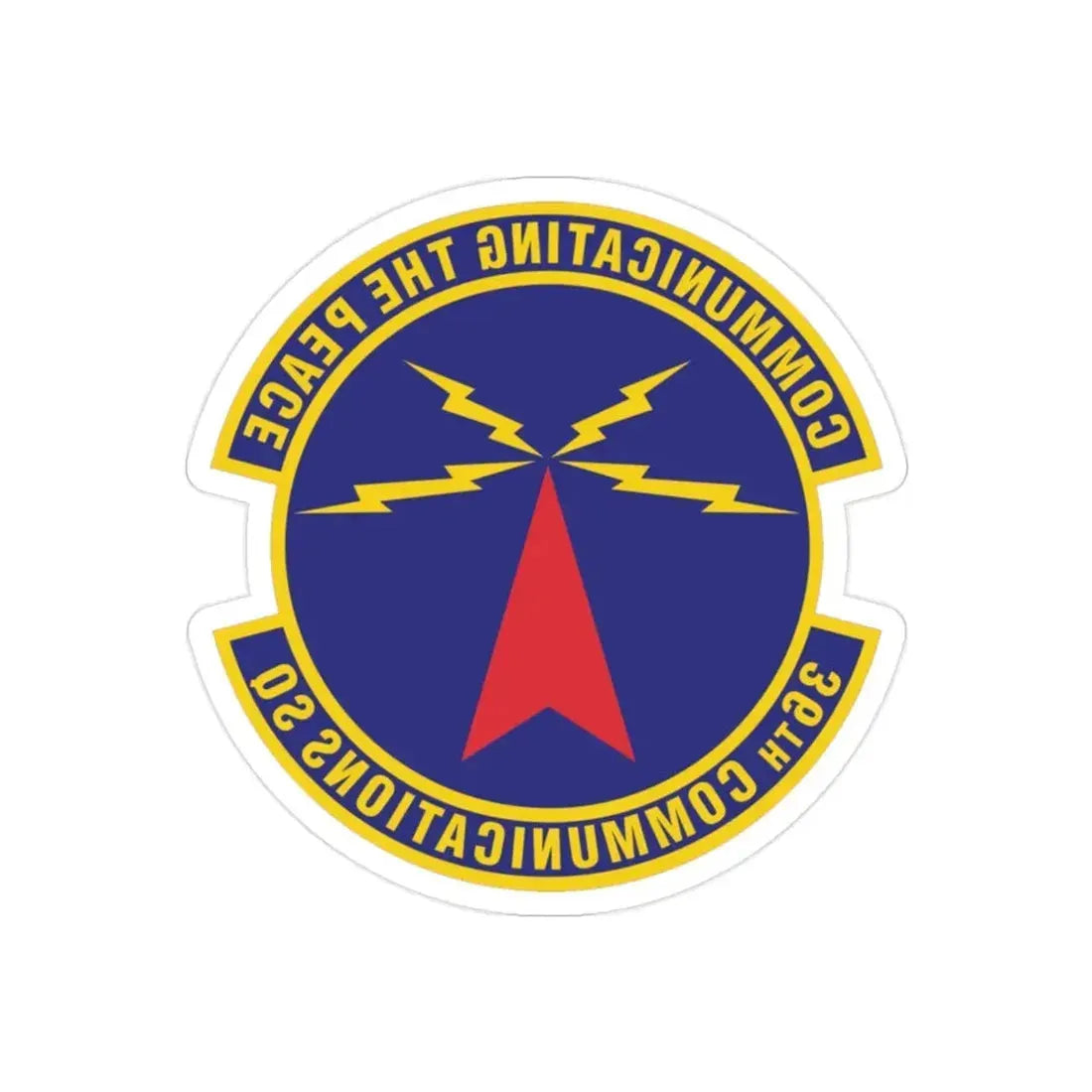 36th Communications Squadron (U.S. Air Force) REVERSE PRINT Transparent Die-Cut STICKER - The Sticker Space