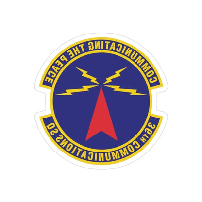 36th Communications Squadron (U.S. Air Force) REVERSE PRINT Transparent Die-Cut STICKER - The Sticker Space