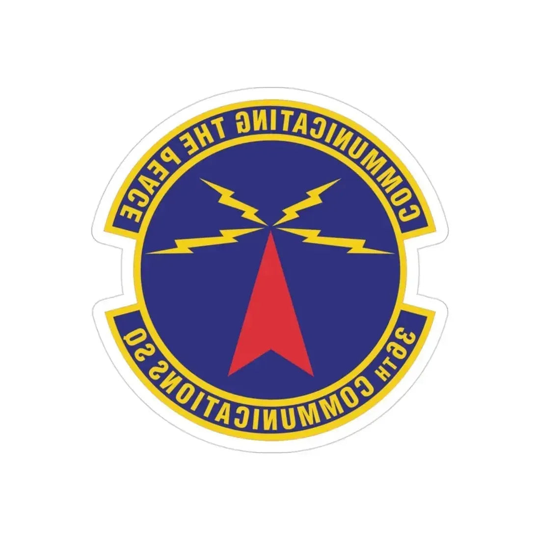 36th Communications Squadron (U.S. Air Force) REVERSE PRINT Transparent Die-Cut STICKER - The Sticker Space