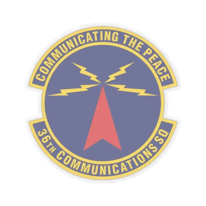 36th Communications Squadron (U.S. Air Force) STICKER Vinyl Kiss-Cut Decal 2 Inch Transparent - The Sticker Space