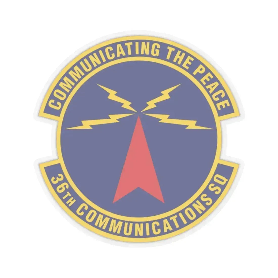 36th Communications Squadron (U.S. Air Force) STICKER Vinyl Kiss-Cut Decal 3 Inch Transparent - The Sticker Space