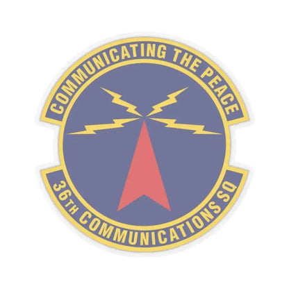 36th Communications Squadron (U.S. Air Force) STICKER Vinyl Kiss-Cut Decal 3 Inch Transparent - The Sticker Space