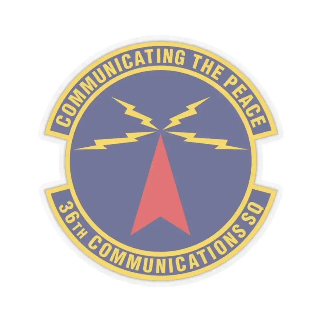 36th Communications Squadron (U.S. Air Force) STICKER Vinyl Kiss-Cut Decal 4 Inch Transparent - The Sticker Space