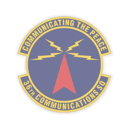 36th Communications Squadron (U.S. Air Force) STICKER Vinyl Kiss-Cut Decal 4 Inch Transparent - The Sticker Space
