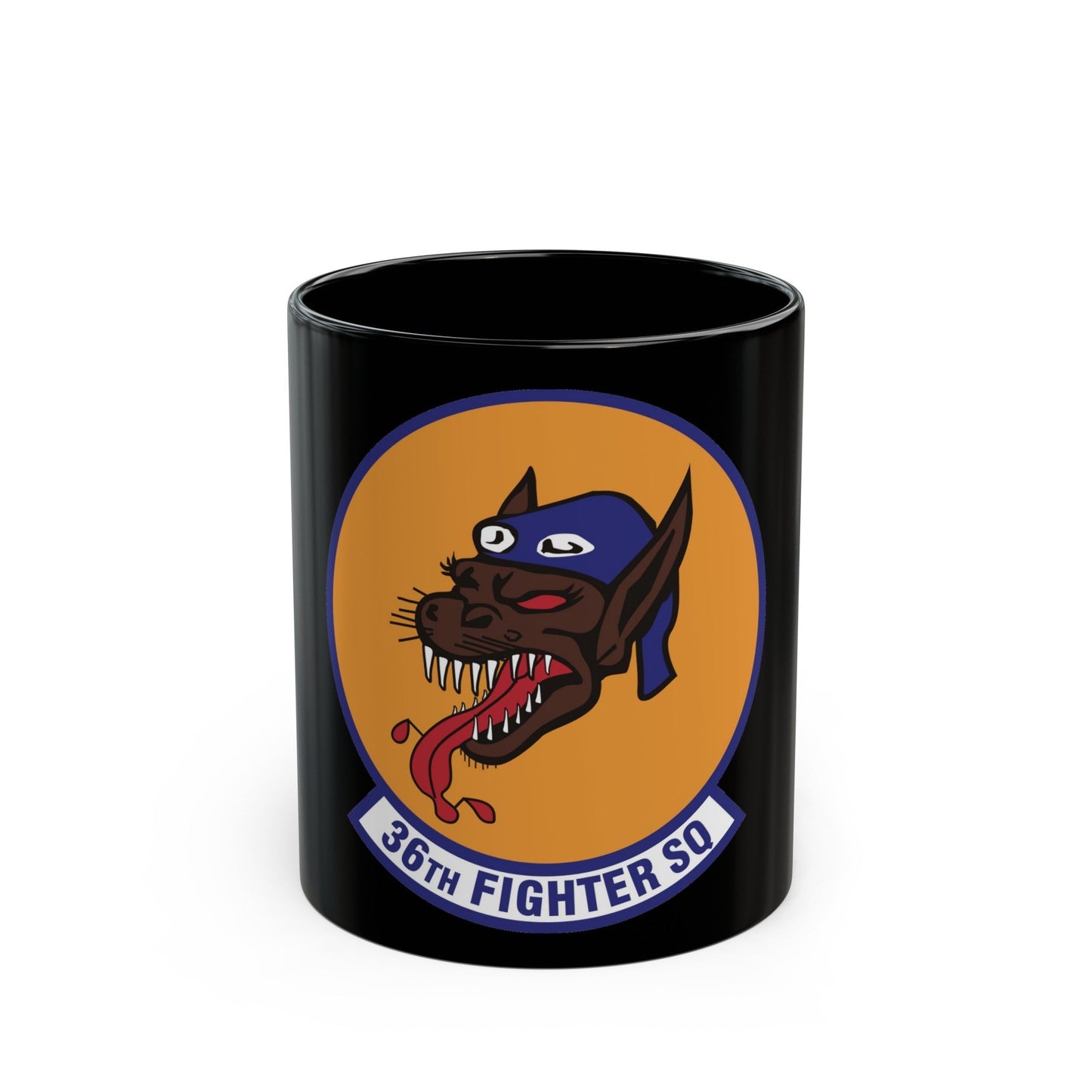 36th Fighter Squadron (U.S. Air Force) Black Coffee Mug-11oz-The Sticker Space