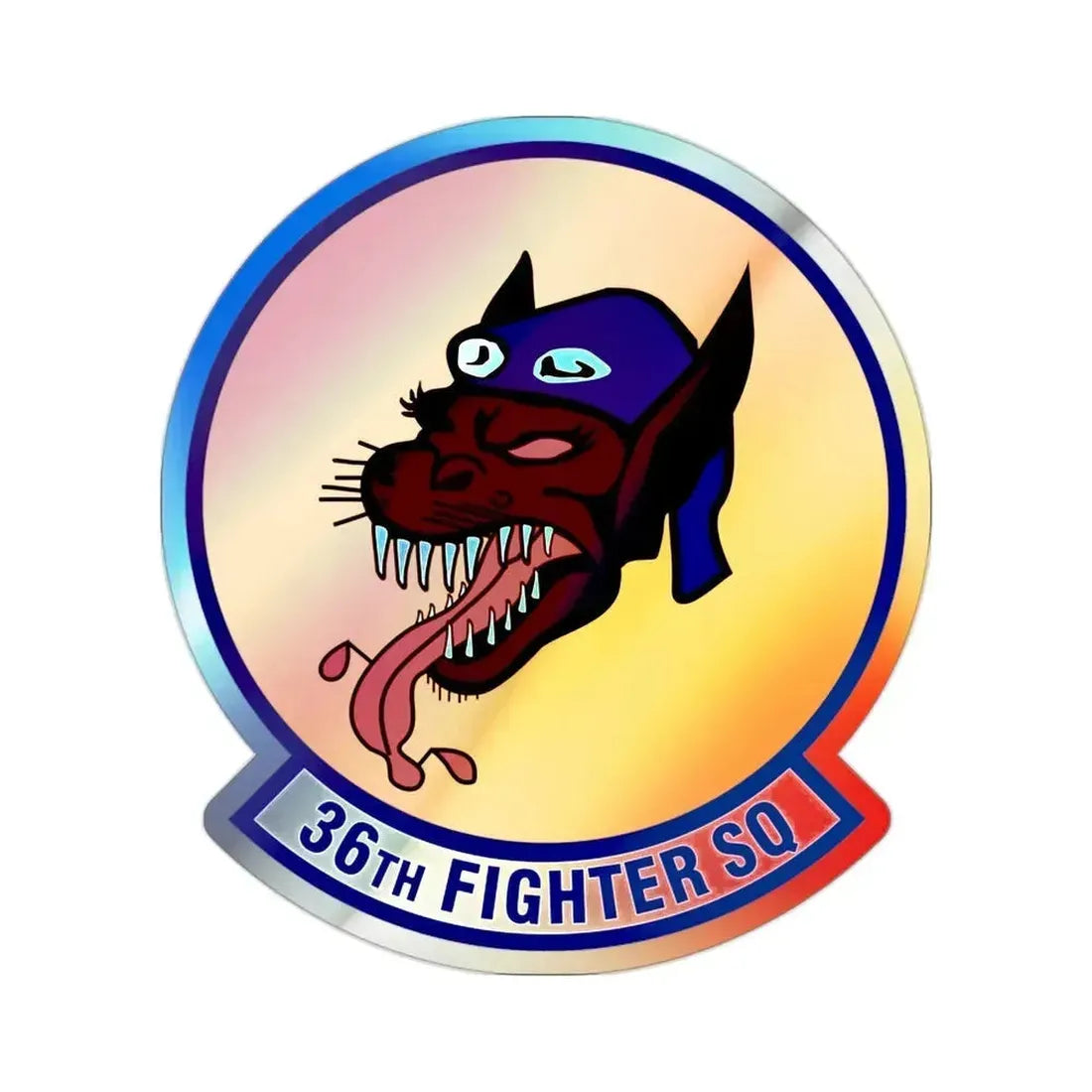 36th Fighter Squadron (U.S. Air Force) Holographic STICKER Die-Cut Vinyl Decal 2 Inch Holographic - The Sticker Space