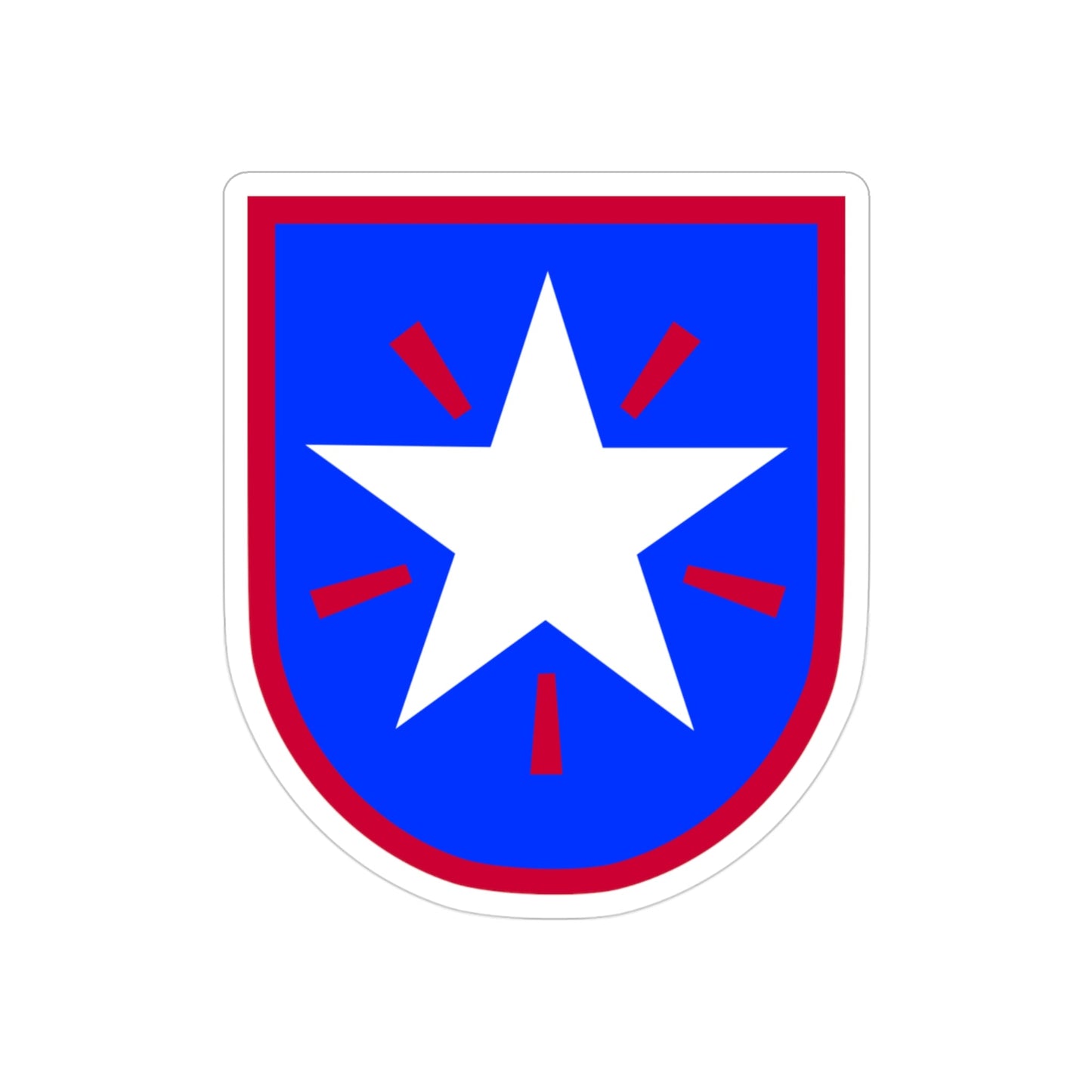 36th Infantry Brigade (U.S. Army) REVERSE PRINT Transparent STICKER-3" × 3"-The Sticker Space