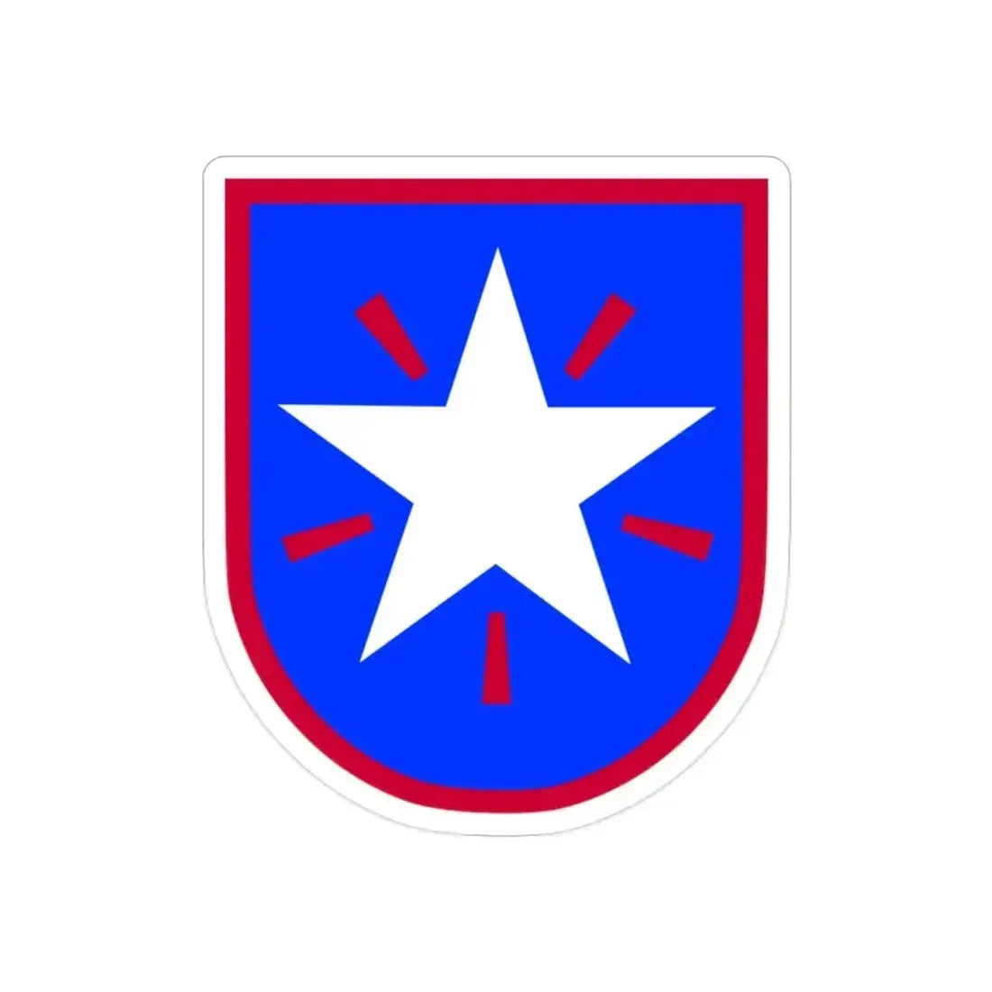 36th Infantry Brigade (U.S. Army) REVERSE PRINT Transparent Die-Cut STICKER 2 Inch Die-Cut Transparent - The Sticker Space