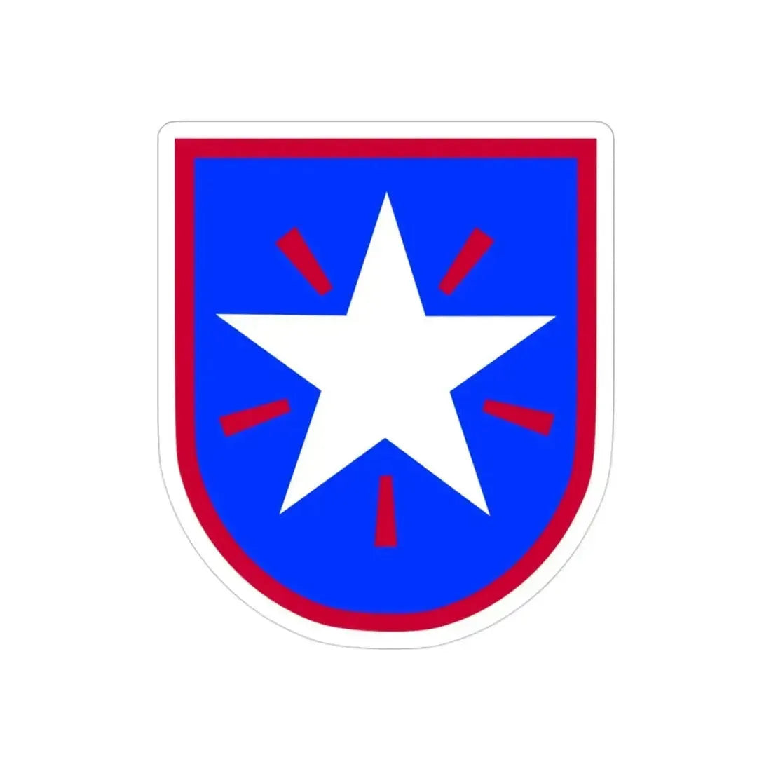 36th Infantry Brigade (U.S. Army) REVERSE PRINT Transparent Die-Cut STICKER 3 Inch Die-Cut Transparent - The Sticker Space