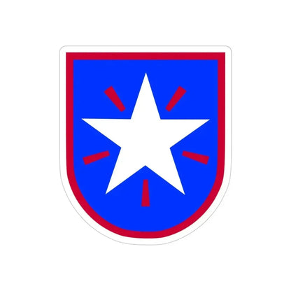 36th Infantry Brigade (U.S. Army) REVERSE PRINT Transparent Die-Cut STICKER 4 Inch Die-Cut Transparent - The Sticker Space