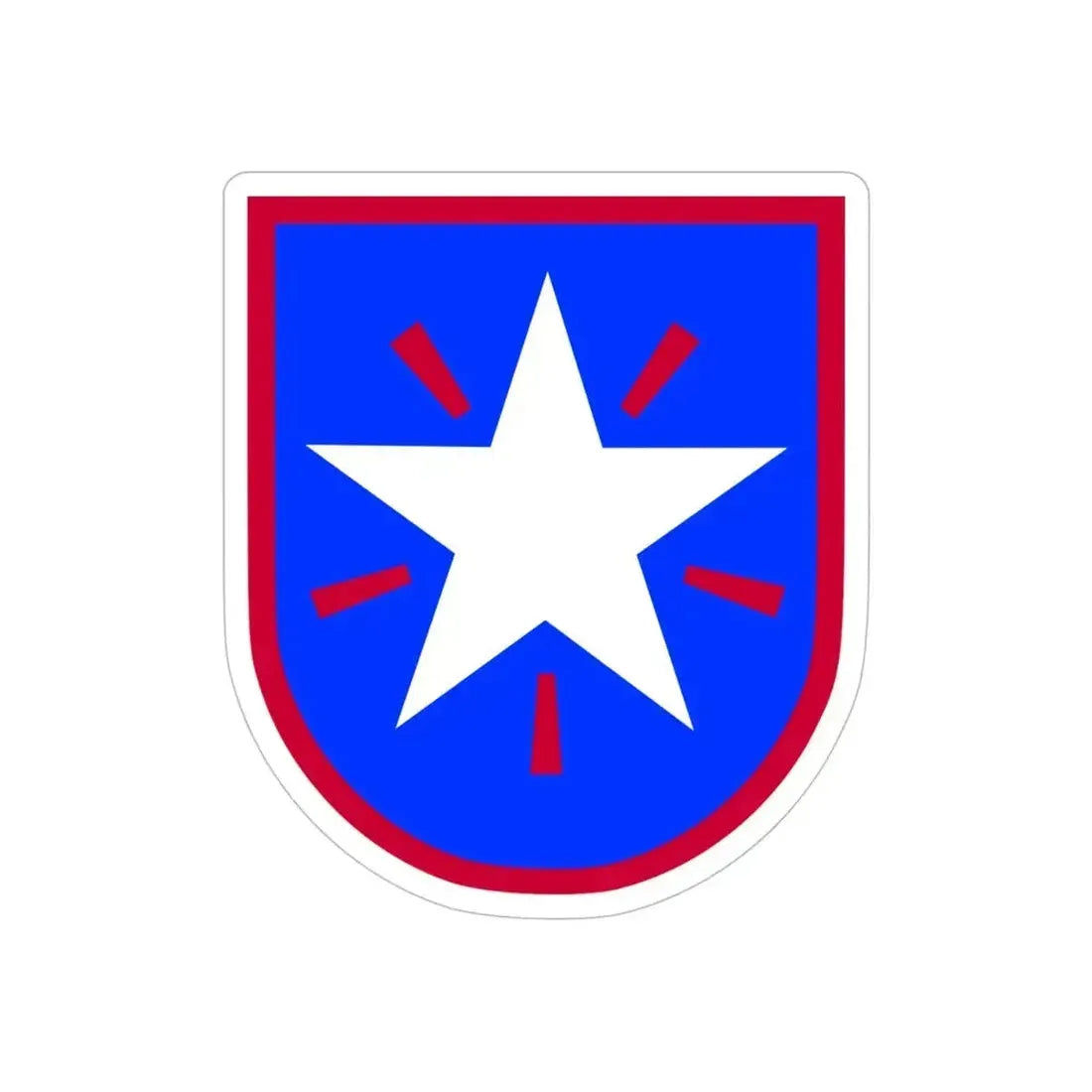 36th Infantry Brigade (U.S. Army) REVERSE PRINT Transparent Die-Cut STICKER 5 Inch Die-Cut Transparent - The Sticker Space