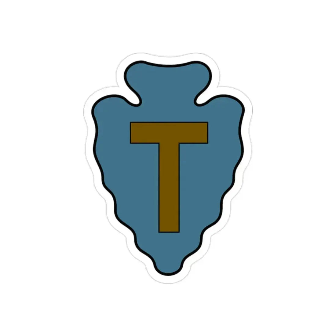 36th Infantry Division CSIB (U.S. Army) REVERSE PRINT Transparent Die-Cut STICKER 2 Inch Die-Cut Transparent - The Sticker Space