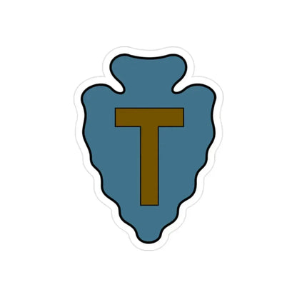 36th Infantry Division CSIB (U.S. Army) REVERSE PRINT Transparent Die-Cut STICKER 2 Inch Die-Cut Transparent - The Sticker Space