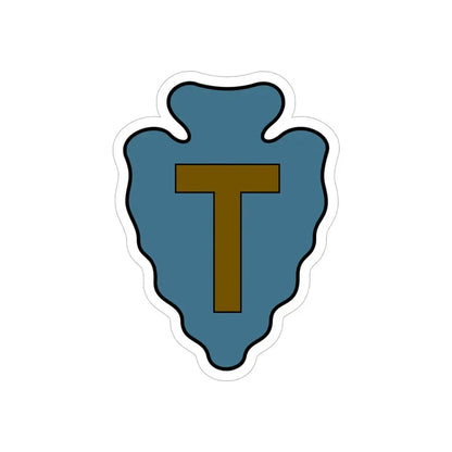 36th Infantry Division CSIB (U.S. Army) REVERSE PRINT Transparent Die-Cut STICKER 5 Inch Die-Cut Transparent - The Sticker Space