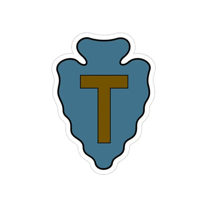 36th Infantry Division CSIB (U.S. Army) REVERSE PRINT Transparent Die-Cut STICKER 6 Inch Die-Cut Transparent - The Sticker Space