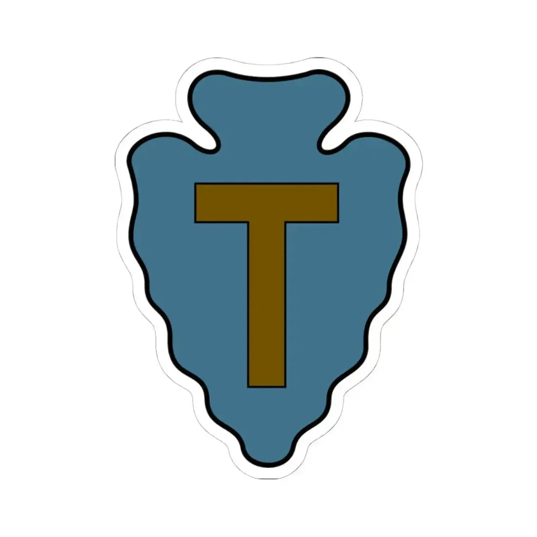 36th Infantry Division CSIB (U.S. Army) STICKER Vinyl Kiss-Cut Decal 4 Inch White - The Sticker Space