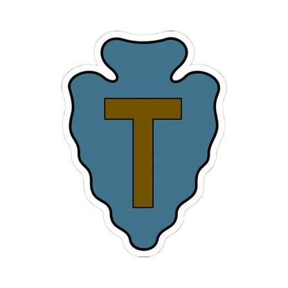 36th Infantry Division CSIB (U.S. Army) STICKER Vinyl Kiss-Cut Decal 4 Inch White - The Sticker Space