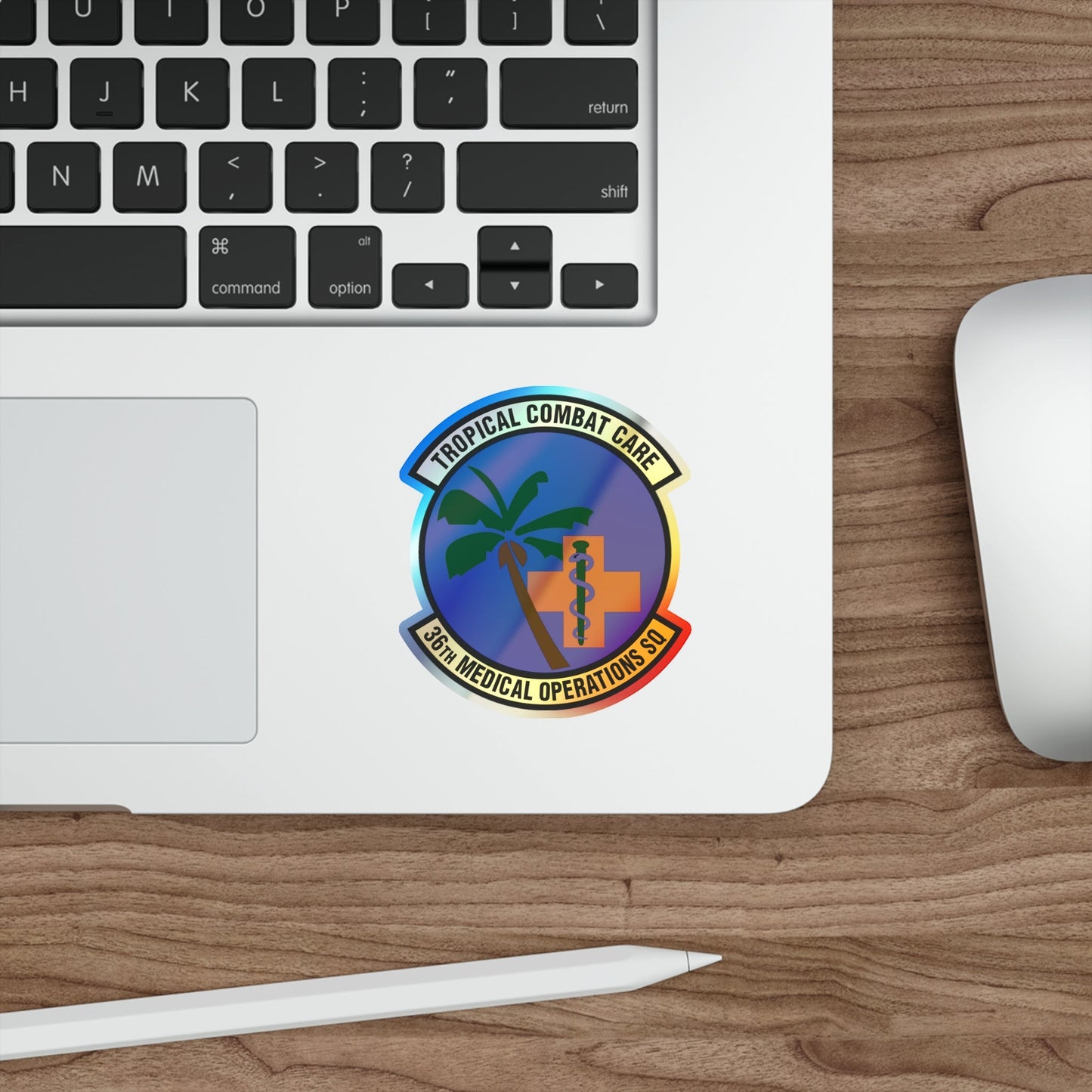 36th Medical Operations Squadron (U.S. Air Force) Holographic STICKER Die-Cut Vinyl Decal-The Sticker Space