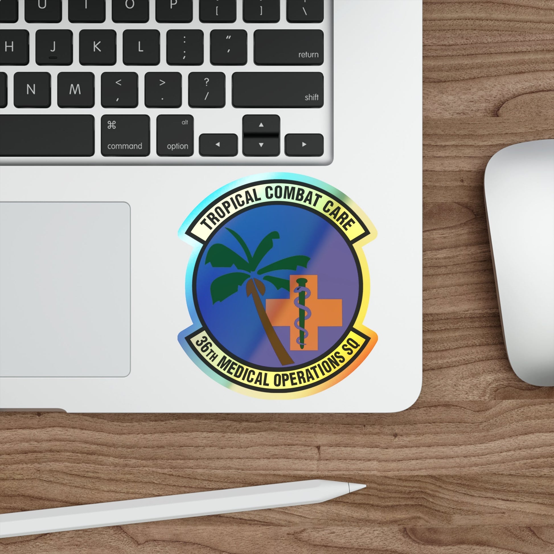 36th Medical Operations Squadron (U.S. Air Force) Holographic STICKER Die-Cut Vinyl Decal-The Sticker Space