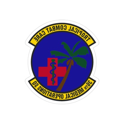 36th Medical Operations Squadron (U.S. Air Force) REVERSE PRINT Transparent STICKER-2" × 2"-The Sticker Space