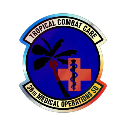 36th Medical Operations Squadron (U.S. Air Force) Holographic STICKER Die-Cut Vinyl Decal 4 Inch Holographic - The Sticker Space