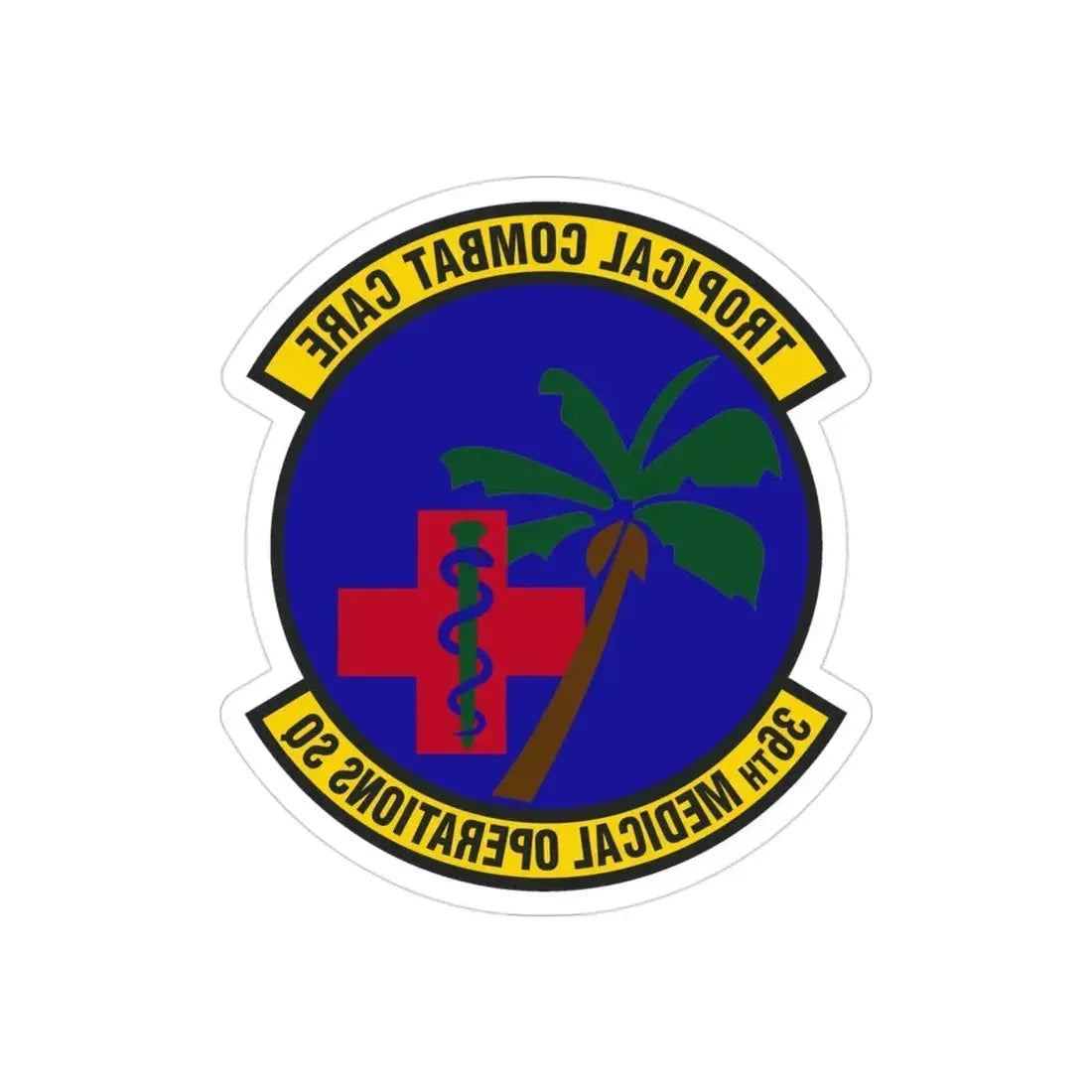 36th Medical Operations Squadron (U.S. Air Force) REVERSE PRINT Transparent Die-Cut STICKER - The Sticker Space