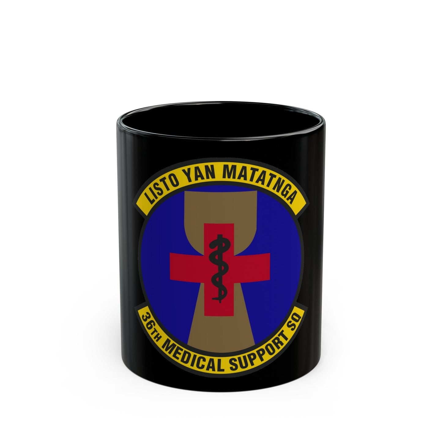 36th Medical Support Squadron (U.S. Air Force) Black Coffee Mug-11oz-The Sticker Space