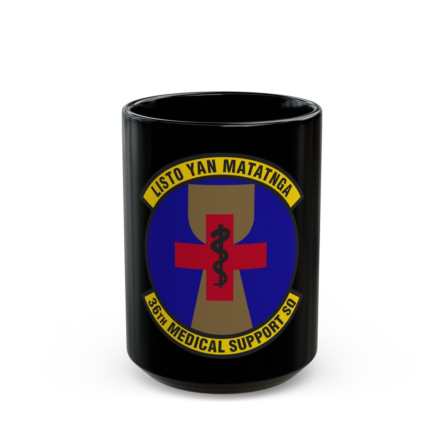 36th Medical Support Squadron (U.S. Air Force) Black Coffee Mug-15oz-The Sticker Space