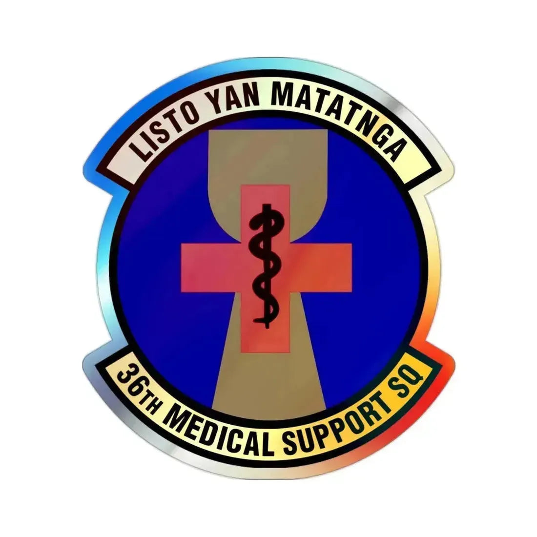 36th Medical Support Squadron (U.S. Air Force) Holographic STICKER Die-Cut Vinyl Decal 2 Inch Holographic - The Sticker Space