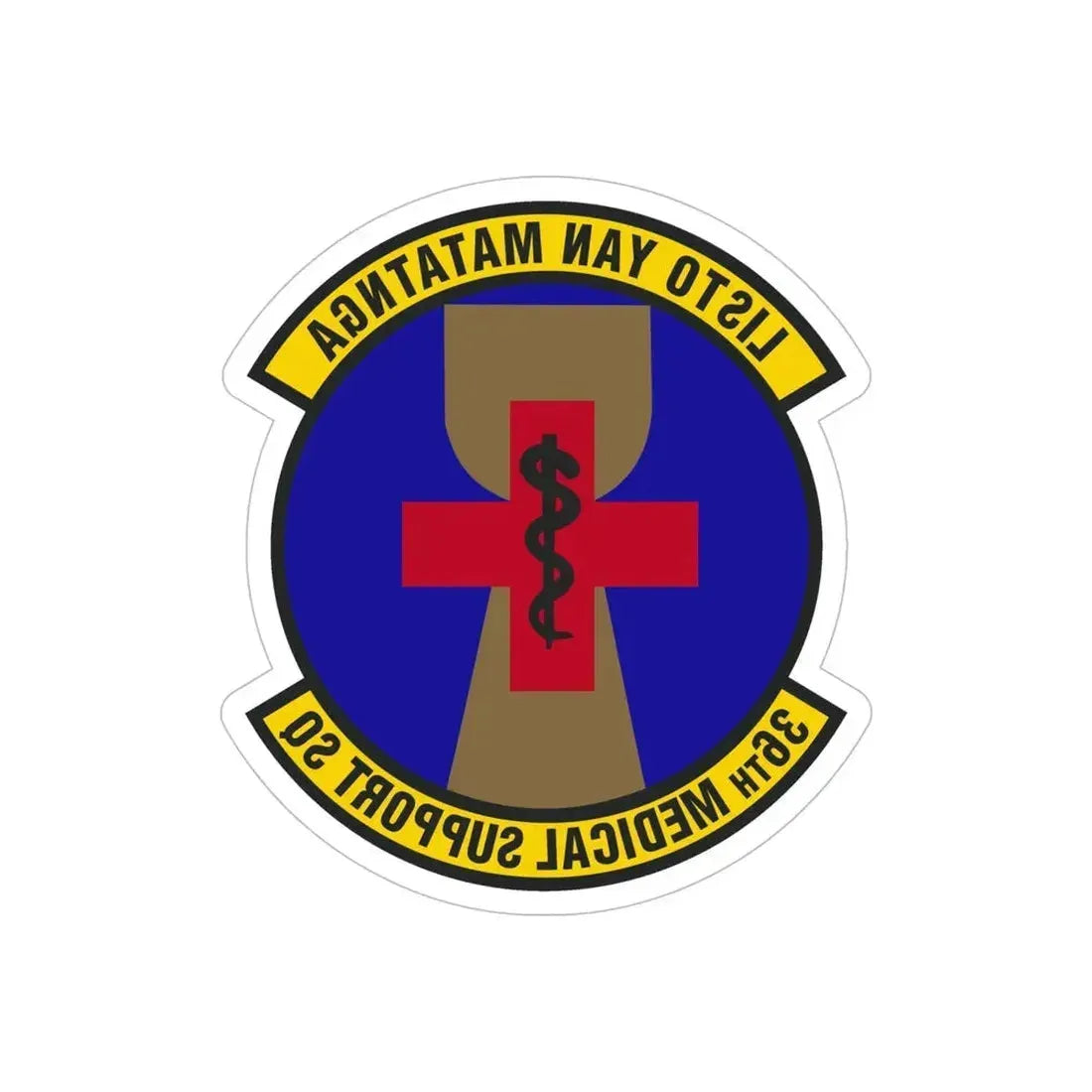36th Medical Support Squadron (U.S. Air Force) REVERSE PRINT Transparent Die-Cut STICKER - The Sticker Space
